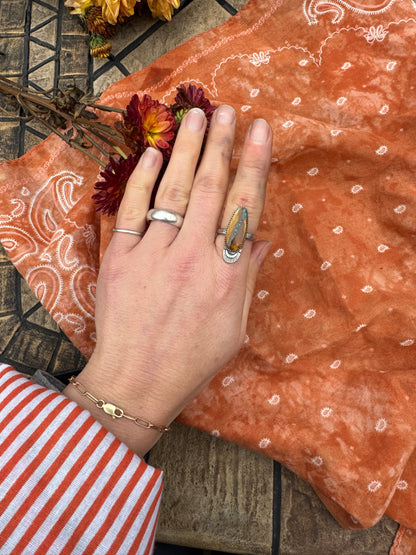 Royston Ribbon Turquoise Ring - size 6