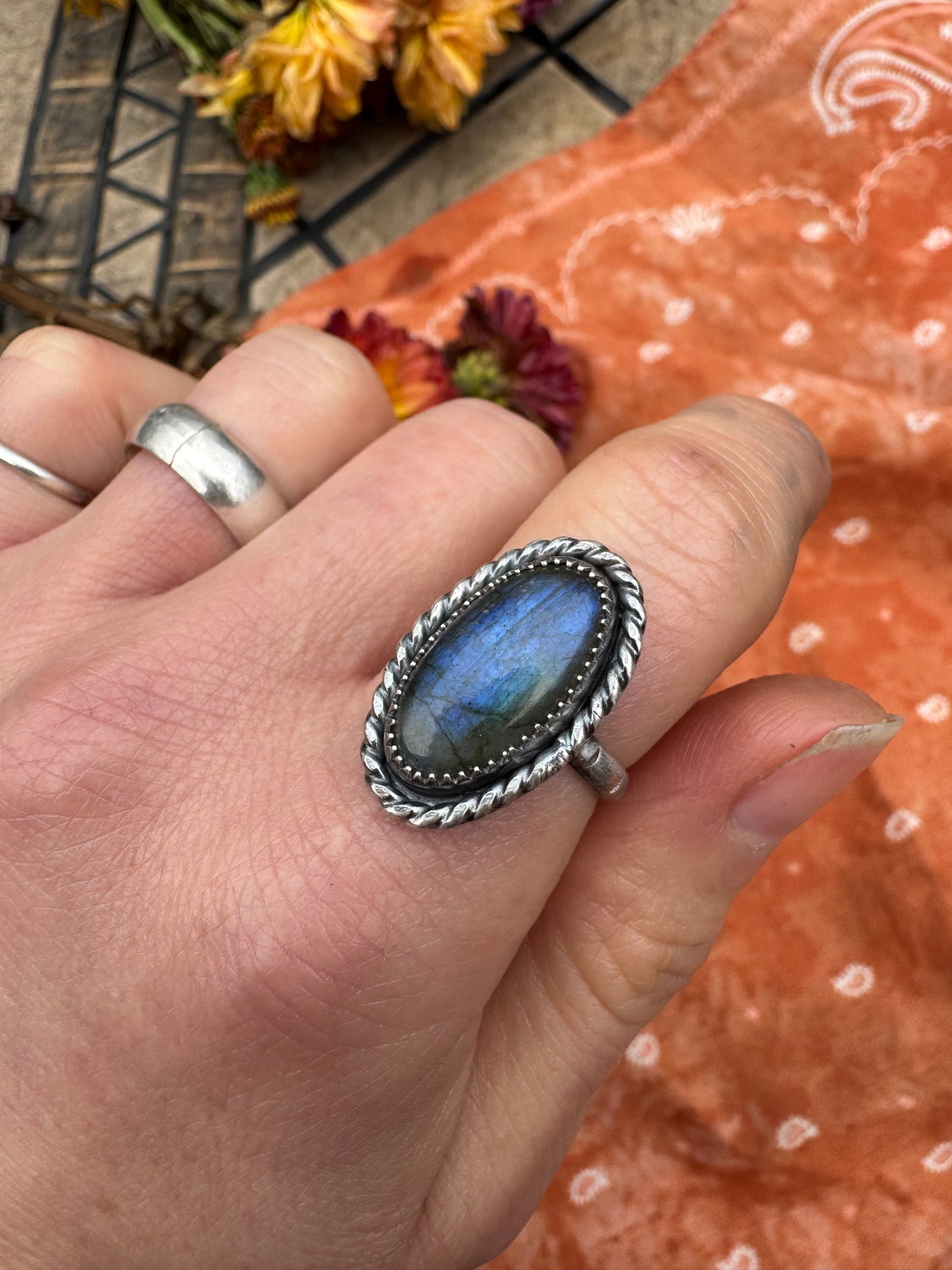 Labradorite ring - size 5 3/4