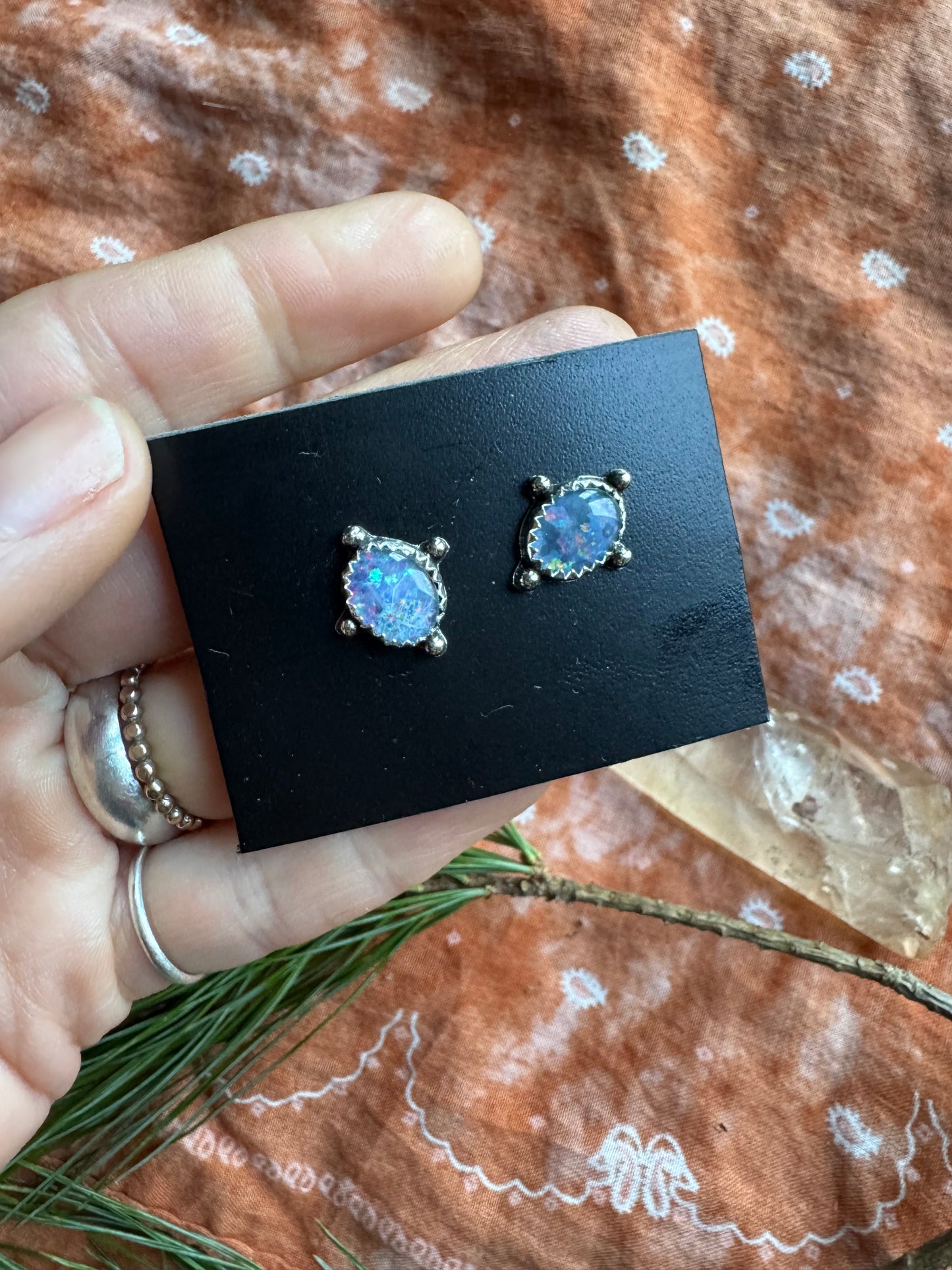 Opal "waypoint" Studs