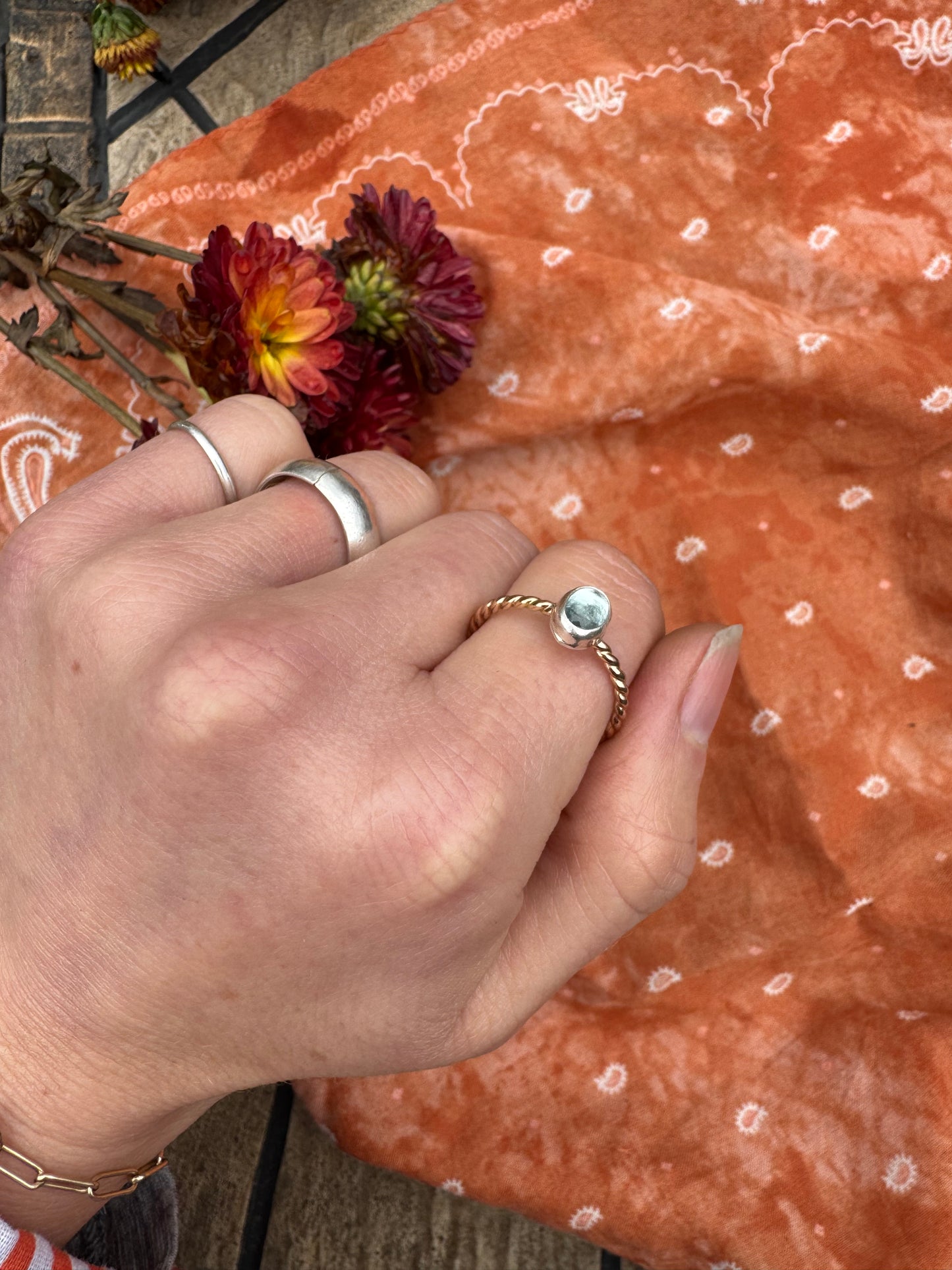 Aquamarine Stacker - size 7 3/4