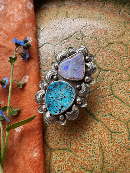 Koroit Opal + Turquoise - Size 6, 7, 8 - adjustable