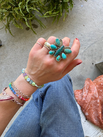 Butterfly "Dolly" Turquoise Ring - Size 9