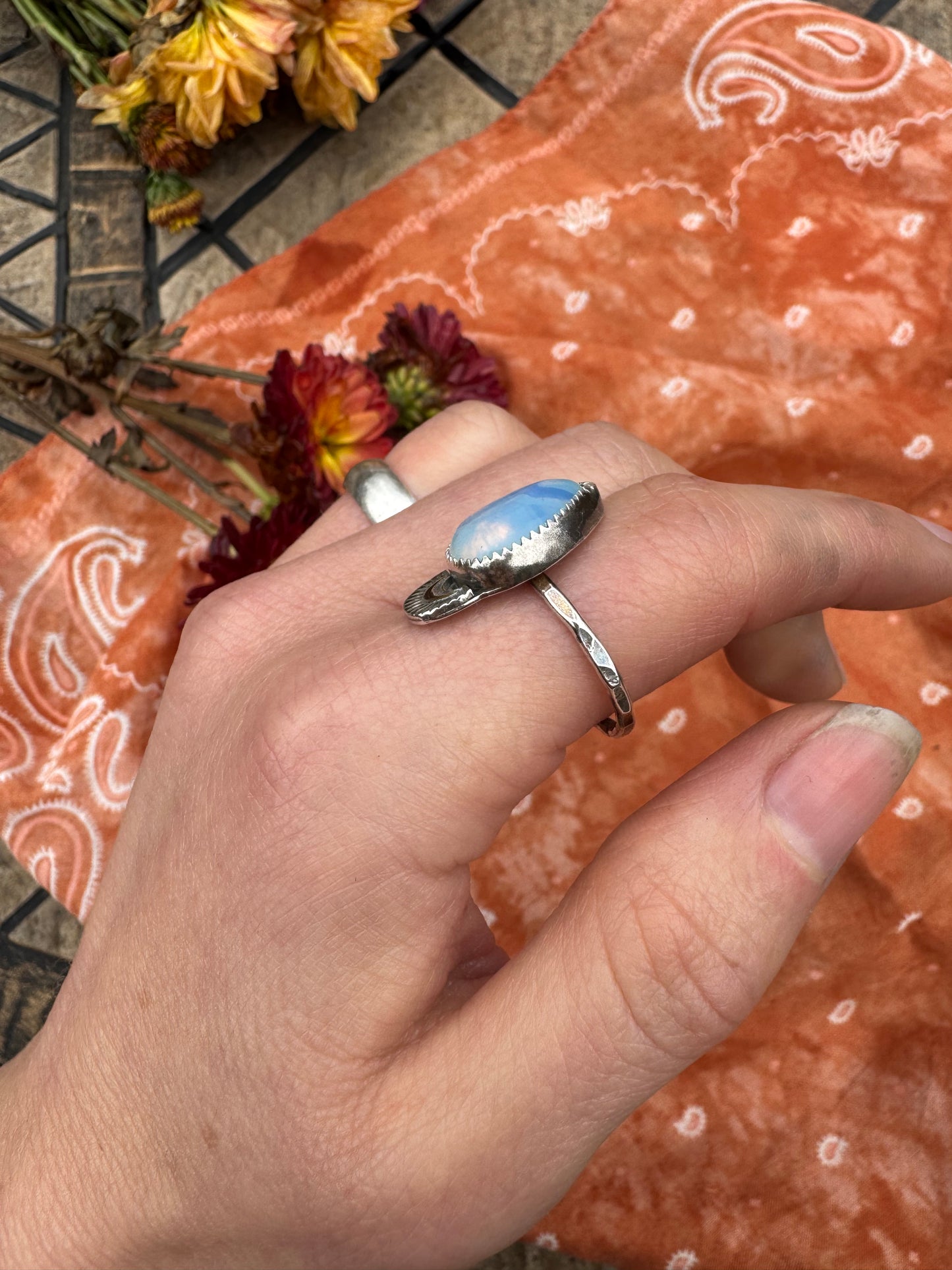 Opalite "Taylor" Ring - size 8 1/2