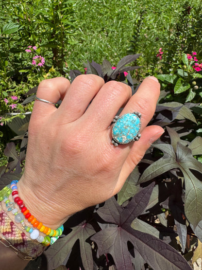 White Water Turquoise ring - size 8