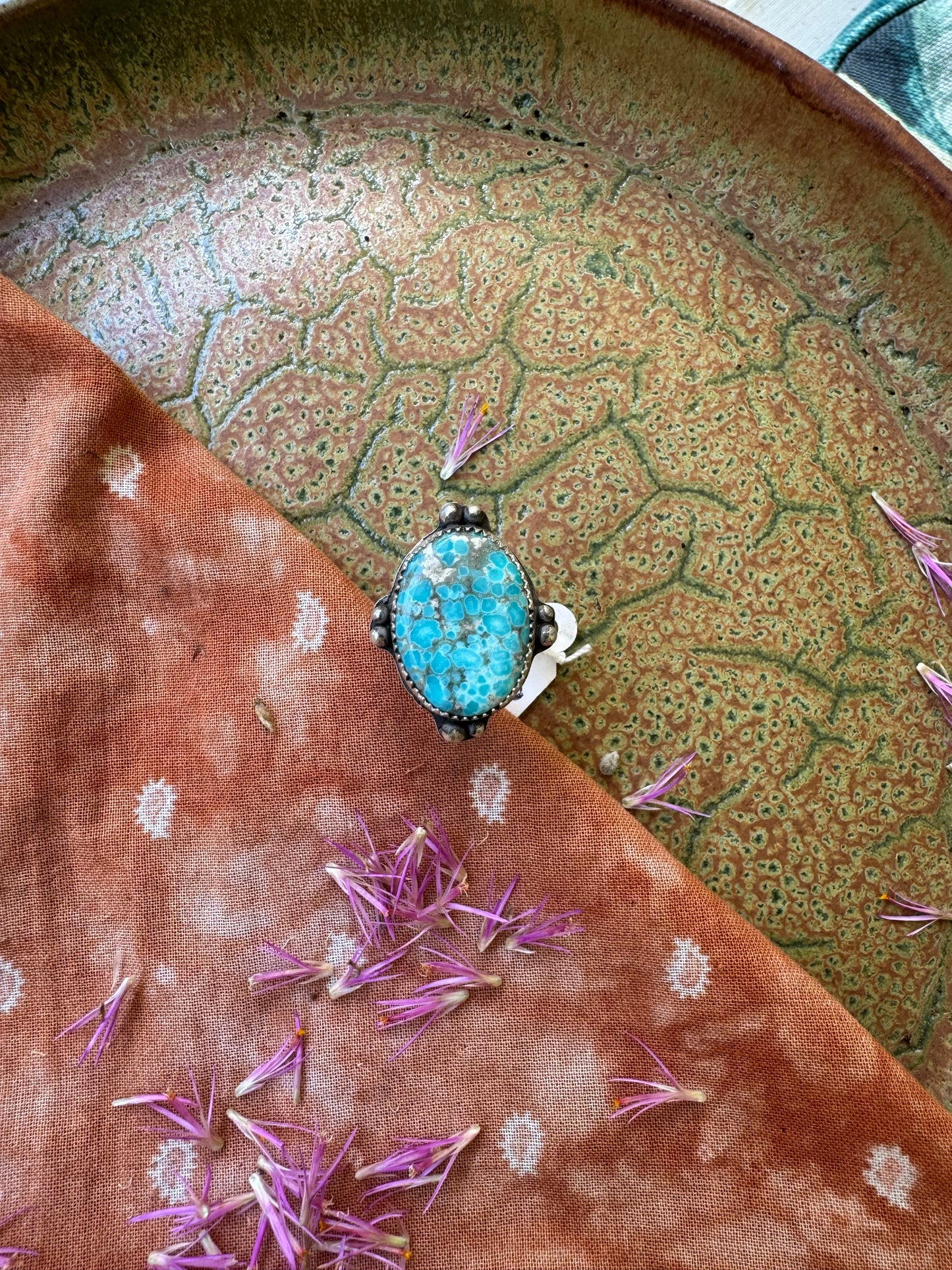 White Water Turquoise ring - size 8