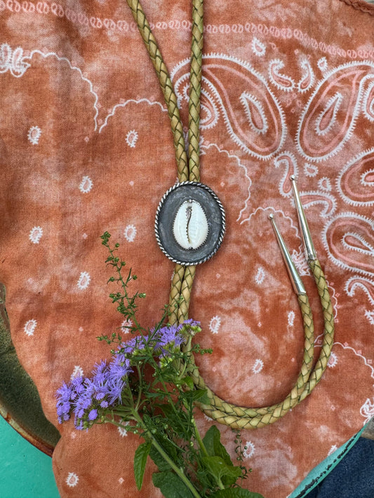 Cowrie Shell Bolo Tie