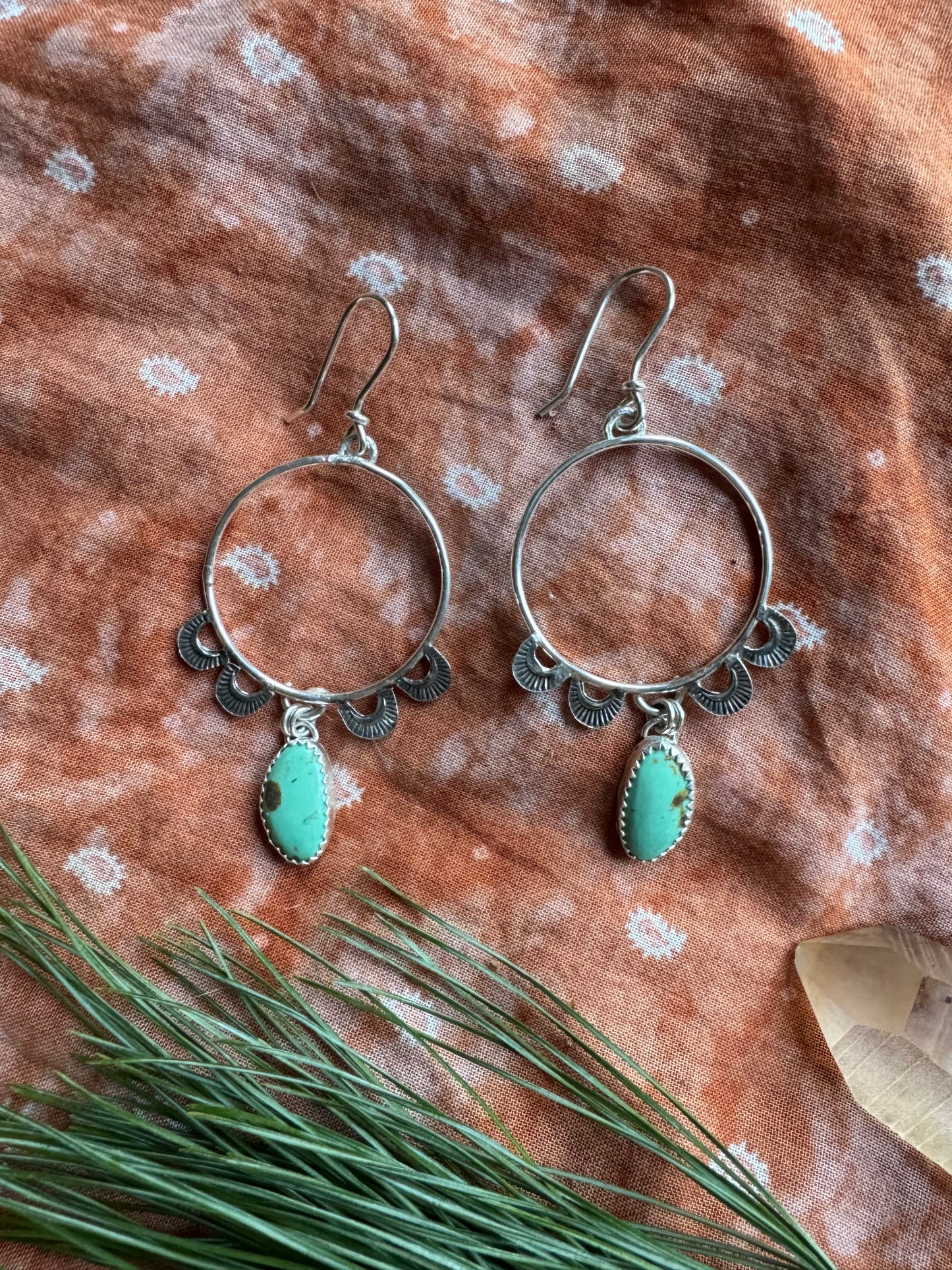 Turquoise "Monument" Hoops - no.1