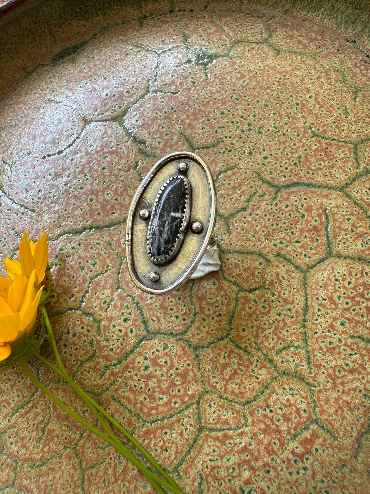 White Buffalo Ring - Size 7 1/2
