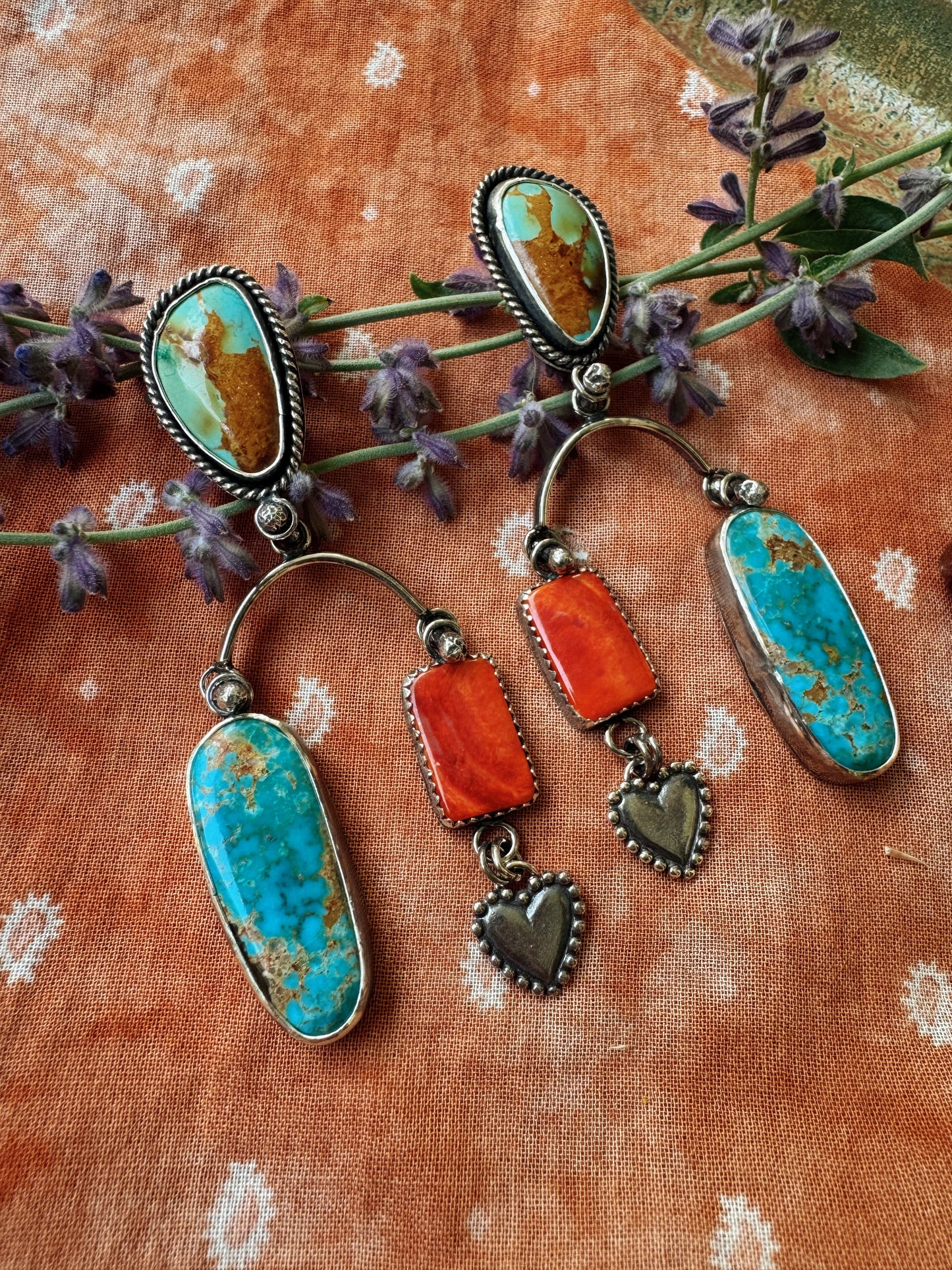 Turquoise Statement Earrings "In the Balance"