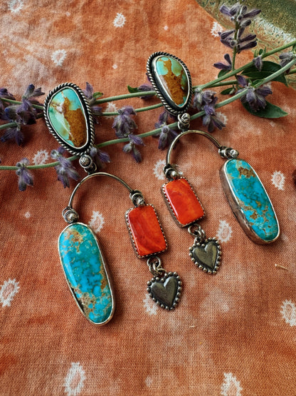 Turquoise Statement Earrings "In the Balance"