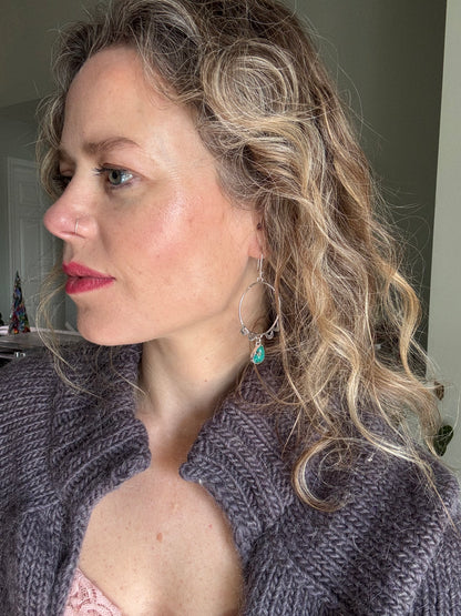 Turquoise "Monument" Hoops - no.3