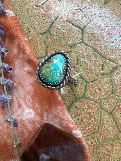 Sonoran Rose Turquoise Ring - Size 11