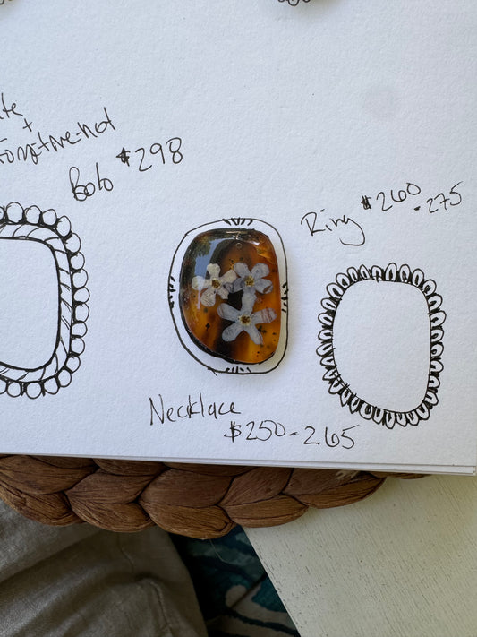 Deposit - made to order MT Agate + Botanicals no.5
