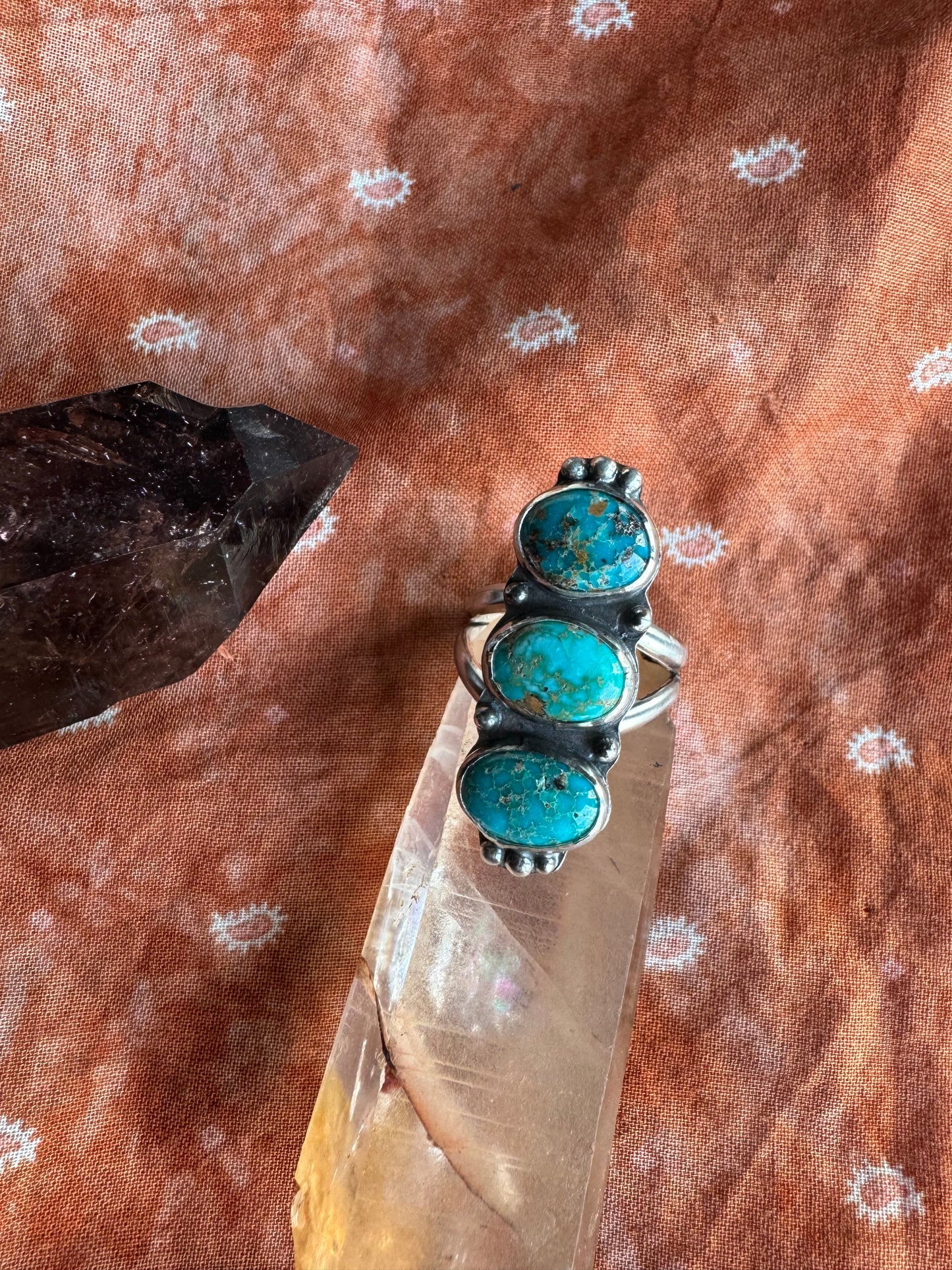 Triple Catalina Turquoise Ring - Size 9