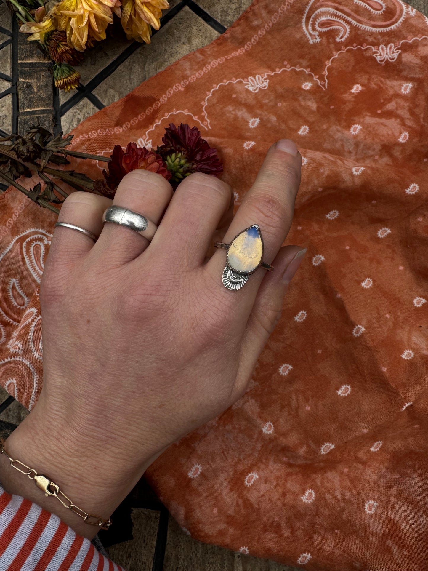 Opalite "Taylor" Ring - size 8 1/2