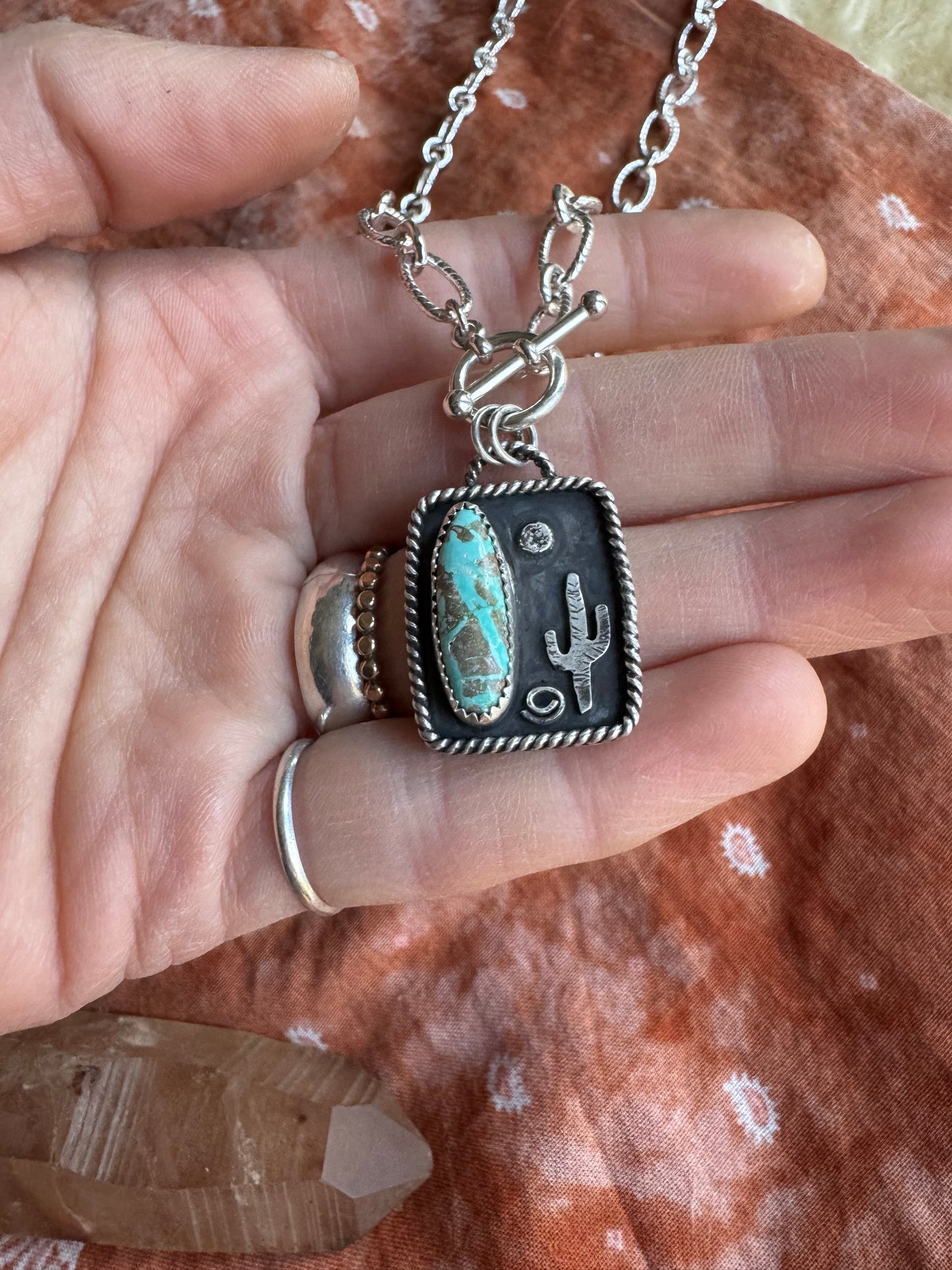 Cactus Scene Toggle Necklace no.2