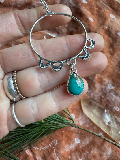 Turquoise "Monument" Hoops - no.3