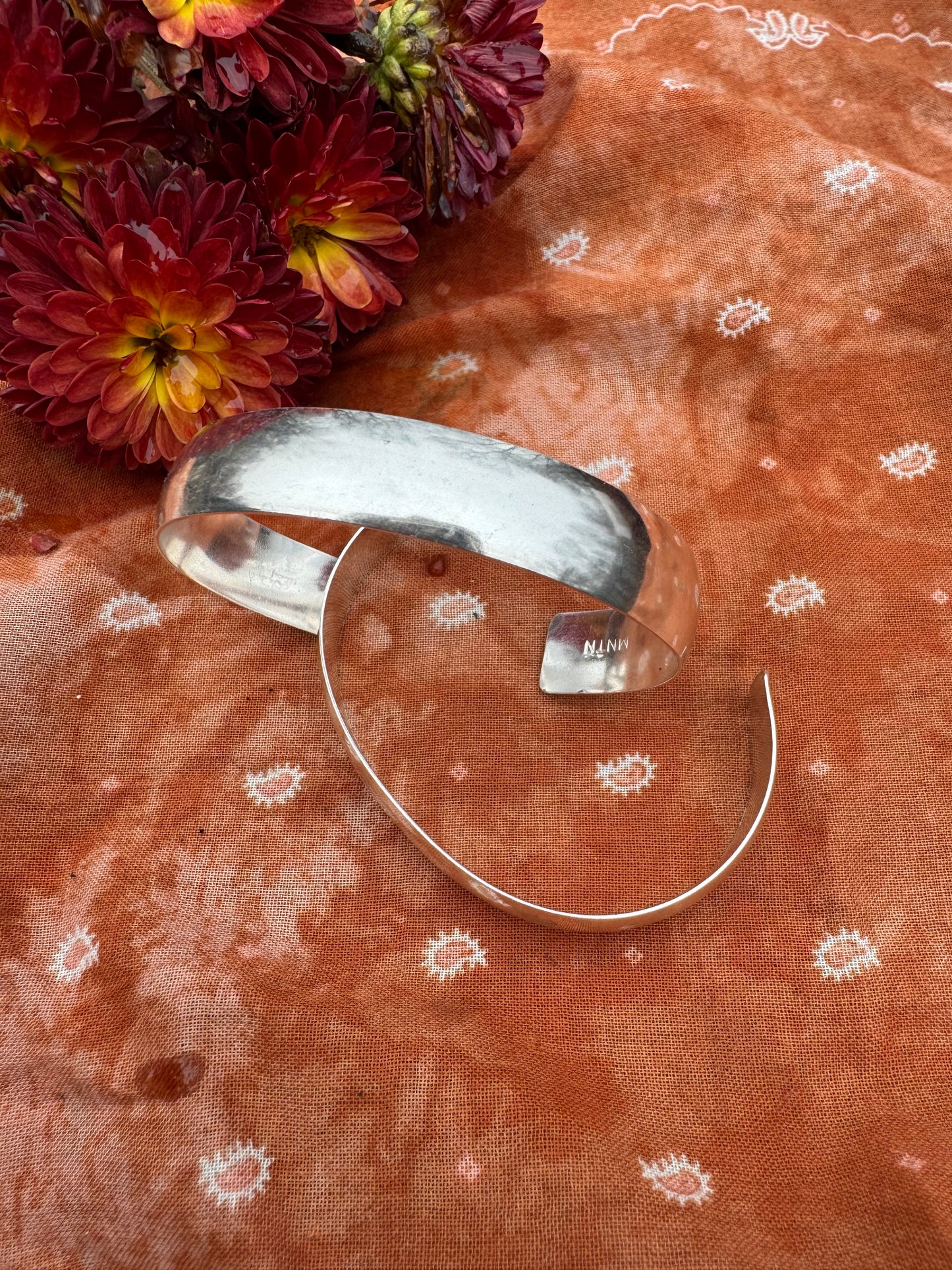 Wide Sterling Silver Cuff - Size Large