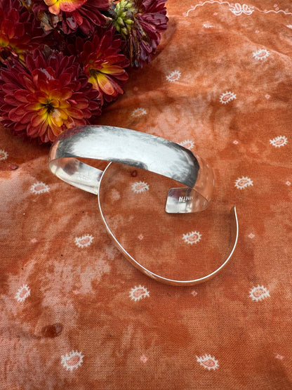 Wide Sterling Silver Cuff - Size Large