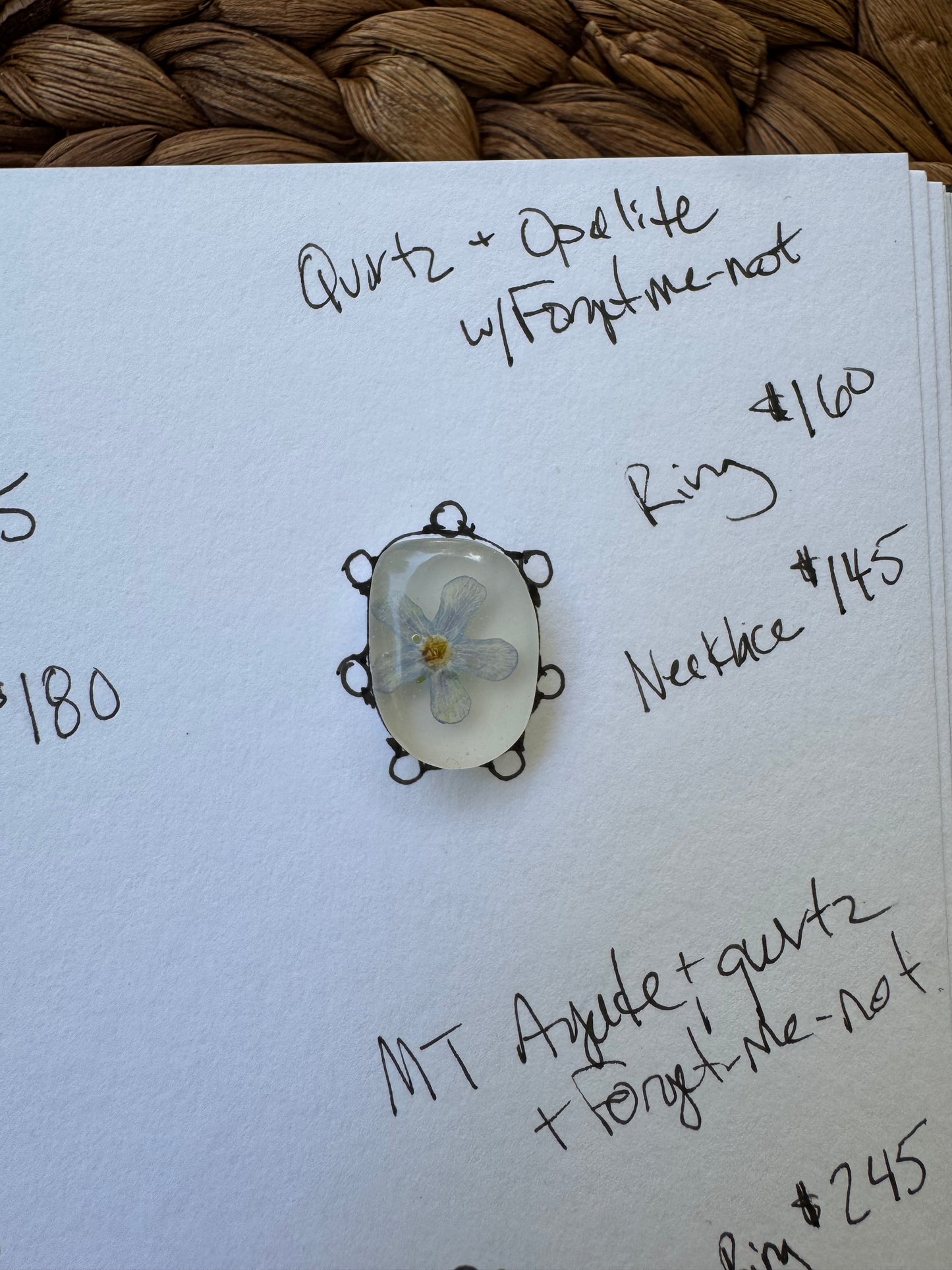 Deposit - made to order Quartz + Botanicals no.2