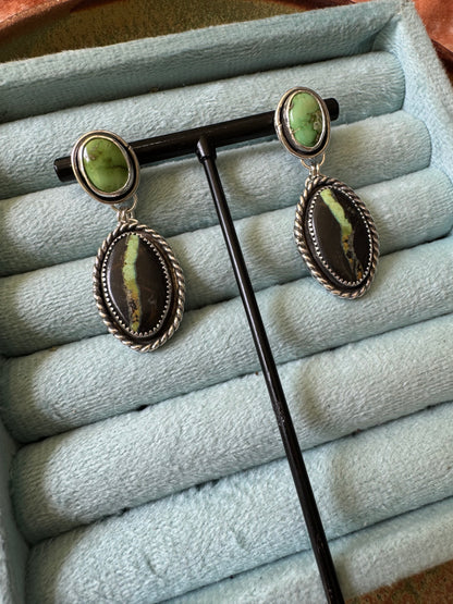 Blackjack Turquoise Statement Earrings