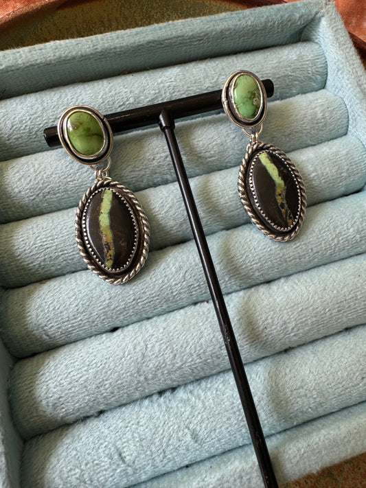 Blackjack Turquoise Statement Earrings