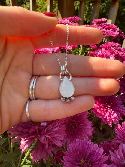 Moonstone Dainty Drop Necklace