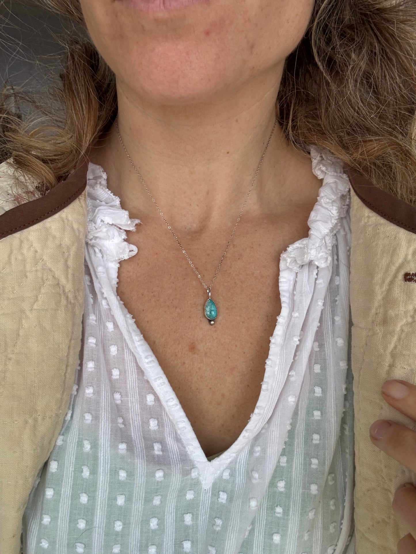 Turquoise Dainty Drop Necklace no.22