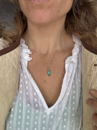 Turquoise Dainty Drop Necklace no.22