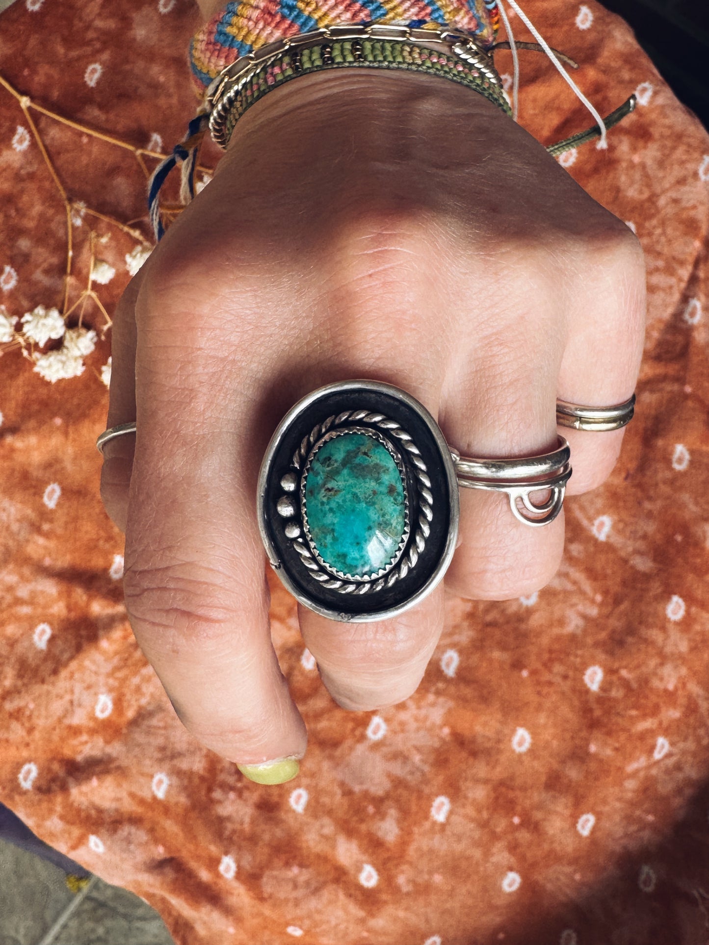 Evans Turquoise "Alder" ring - size 11