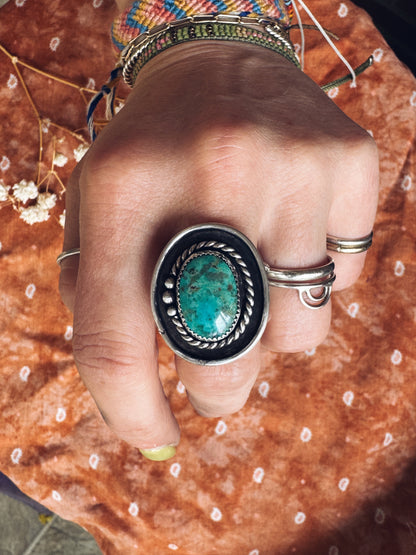 Evans Turquoise "Alder" ring - size 11