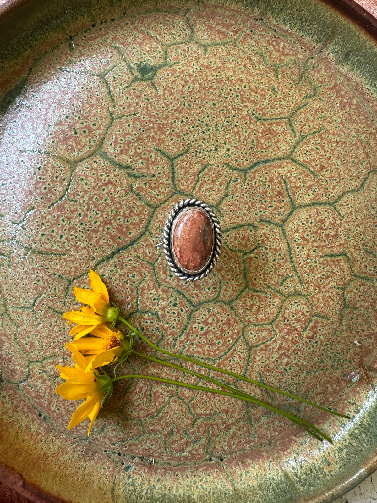 Mexican Fire Opal Ring - Size 6 1/2