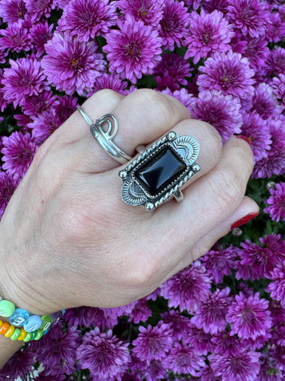 Onyx "Castella" Ring - Size 10 1/4