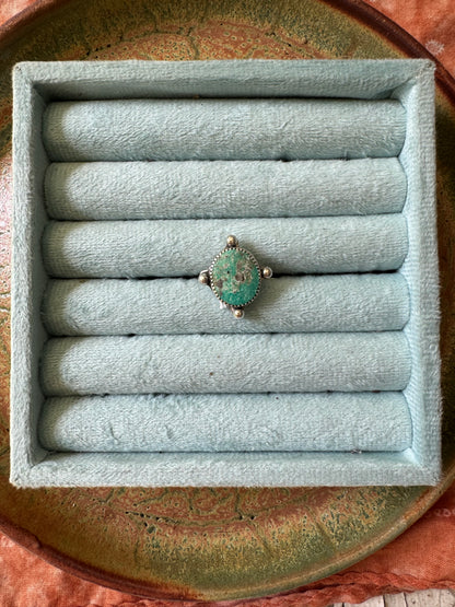 Carico Lake Turquoise "Waypoint" Ring - Size 6