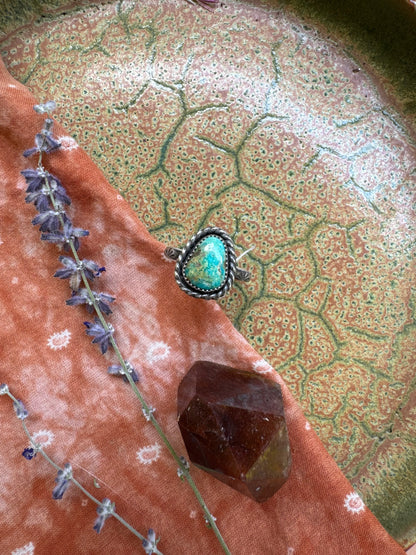 Sonoran Rose Turquoise Ring - Size 11
