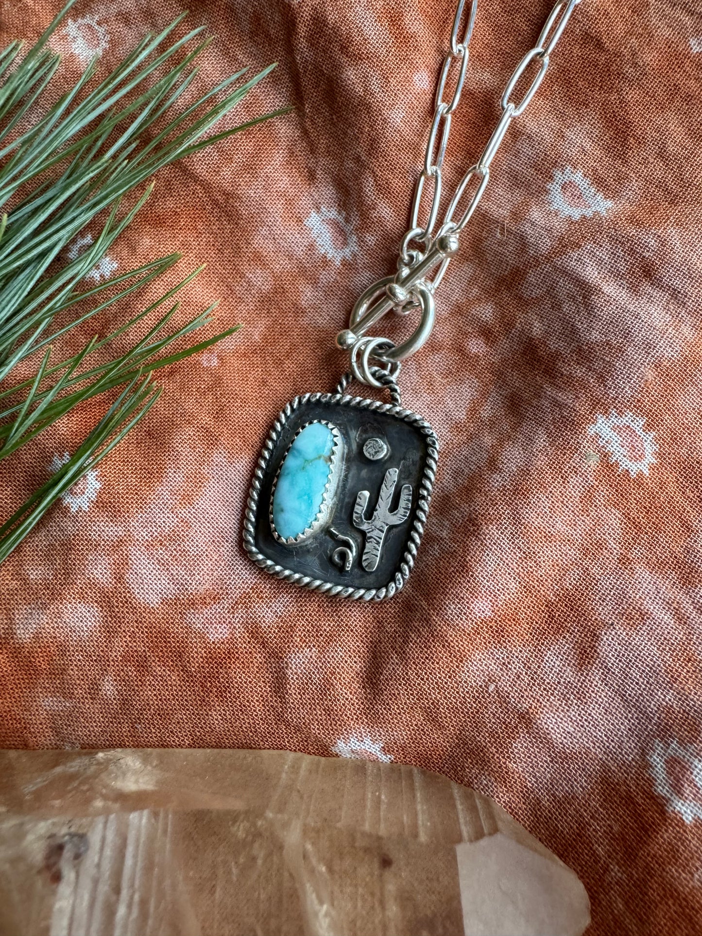 Cactus Scene Toggle Necklace no.1