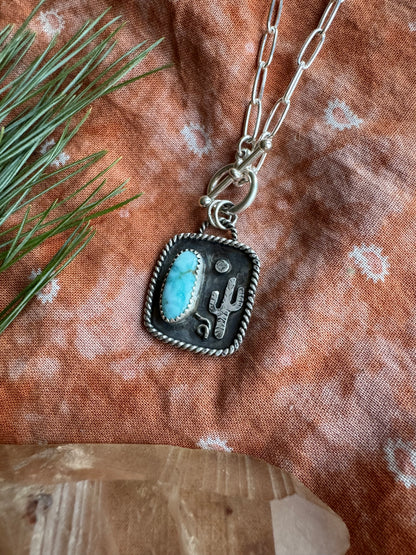 Cactus Scene Toggle Necklace no.1