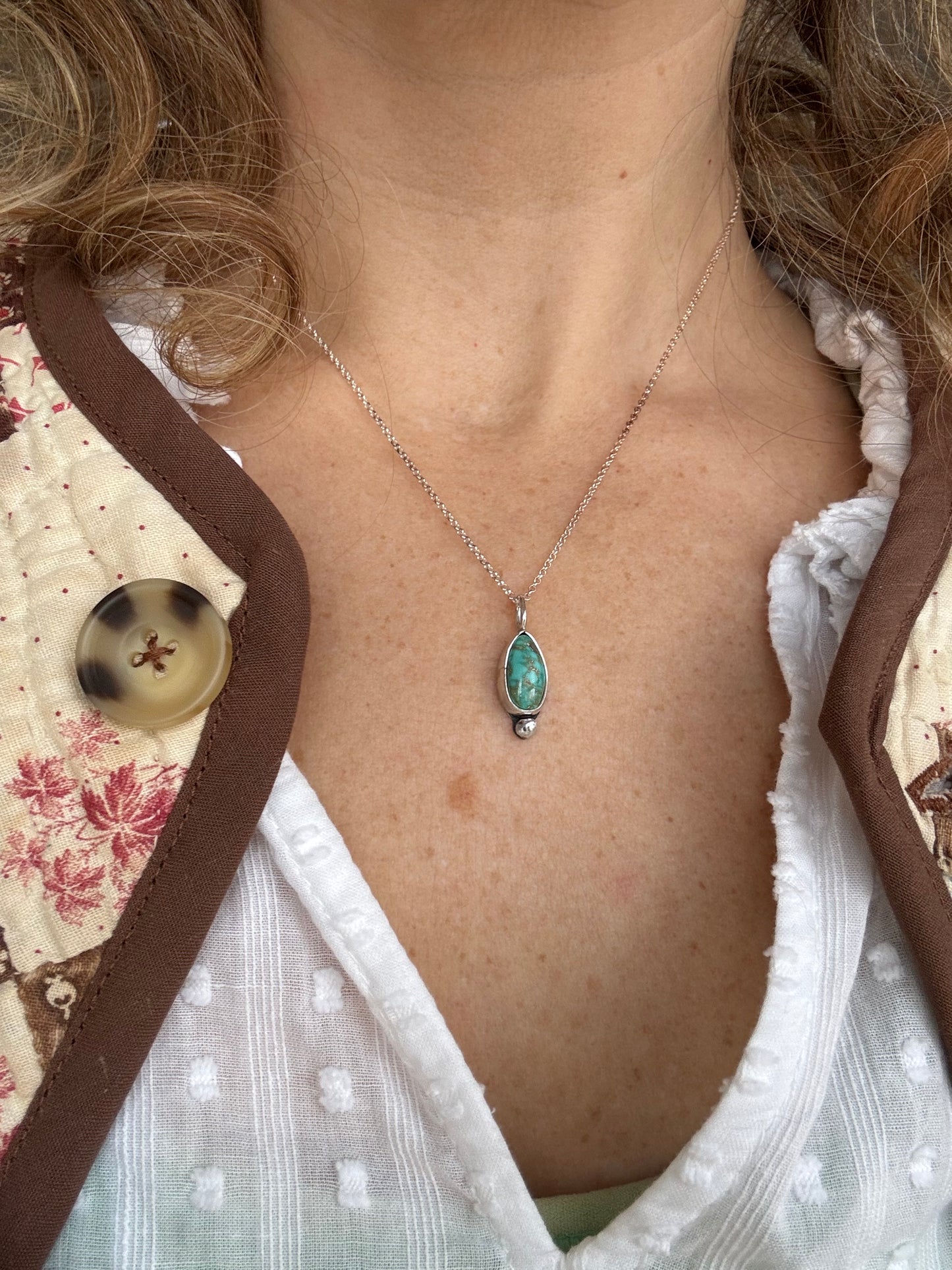 Turquoise Dainty Drop Necklace no.20