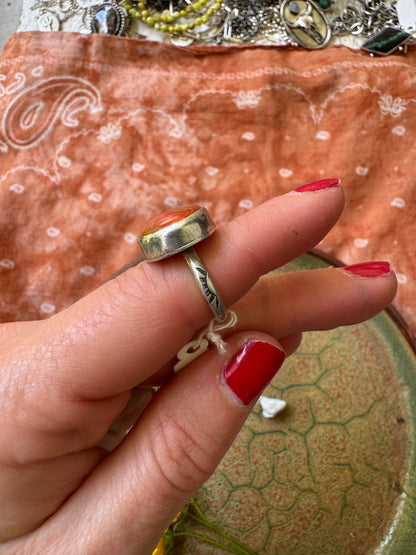 Apple Coral Ring - Size 5