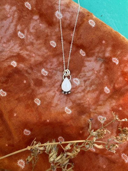 Moonstone Dainty Drop Necklace