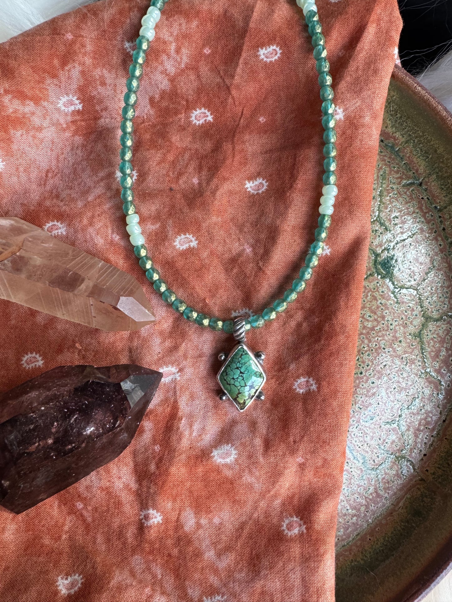 Bamboo Turquoise Pendant