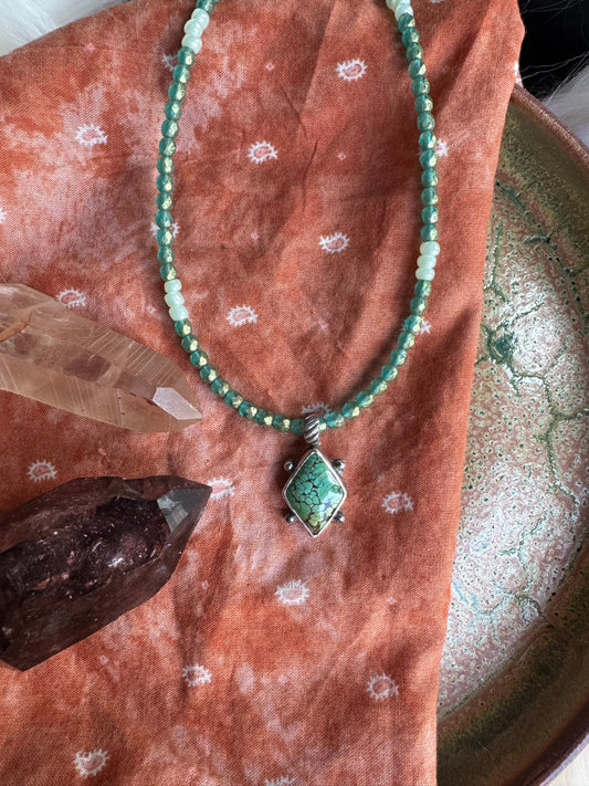 Bamboo Turquoise Pendant