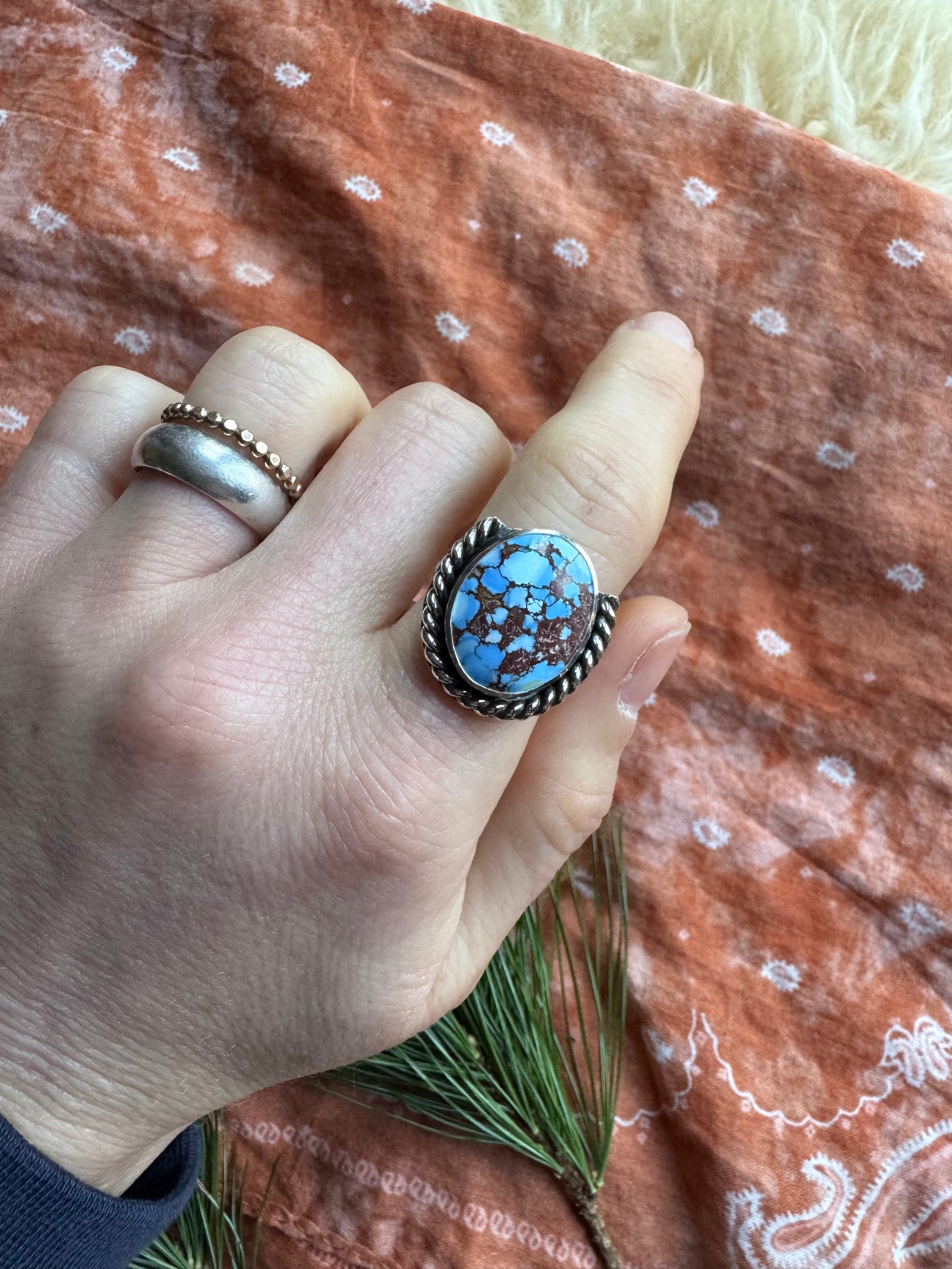 Golden Hills Turquoise Ring - Size 6 1/4