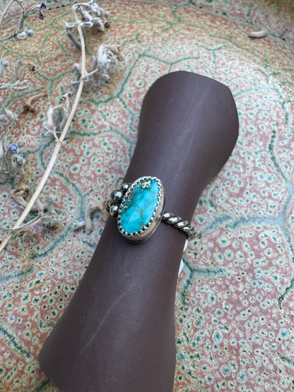 Cripple Creek Turquoise Waypoint Ring - Size 6 3/4