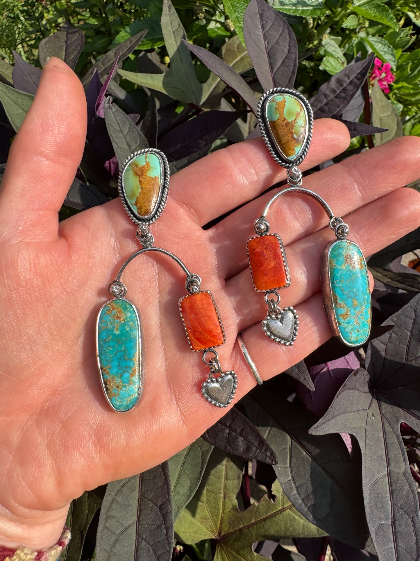 Turquoise Statement Earrings "In the Balance"