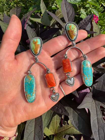 Turquoise Statement Earrings "In the Balance"