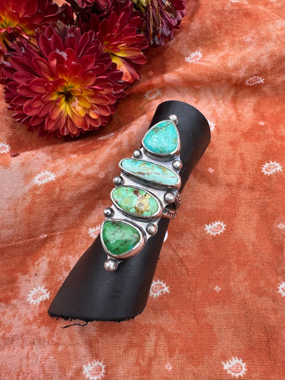 Ombre Turquoise Statement Ring - Size 7 1/2