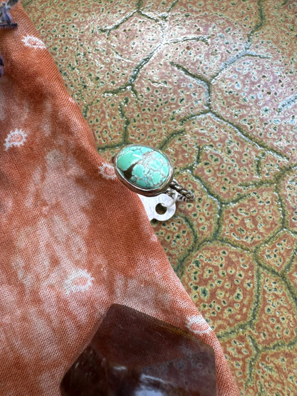 Carico Lake Turquoise Stacker Ring - Size 6 3/4