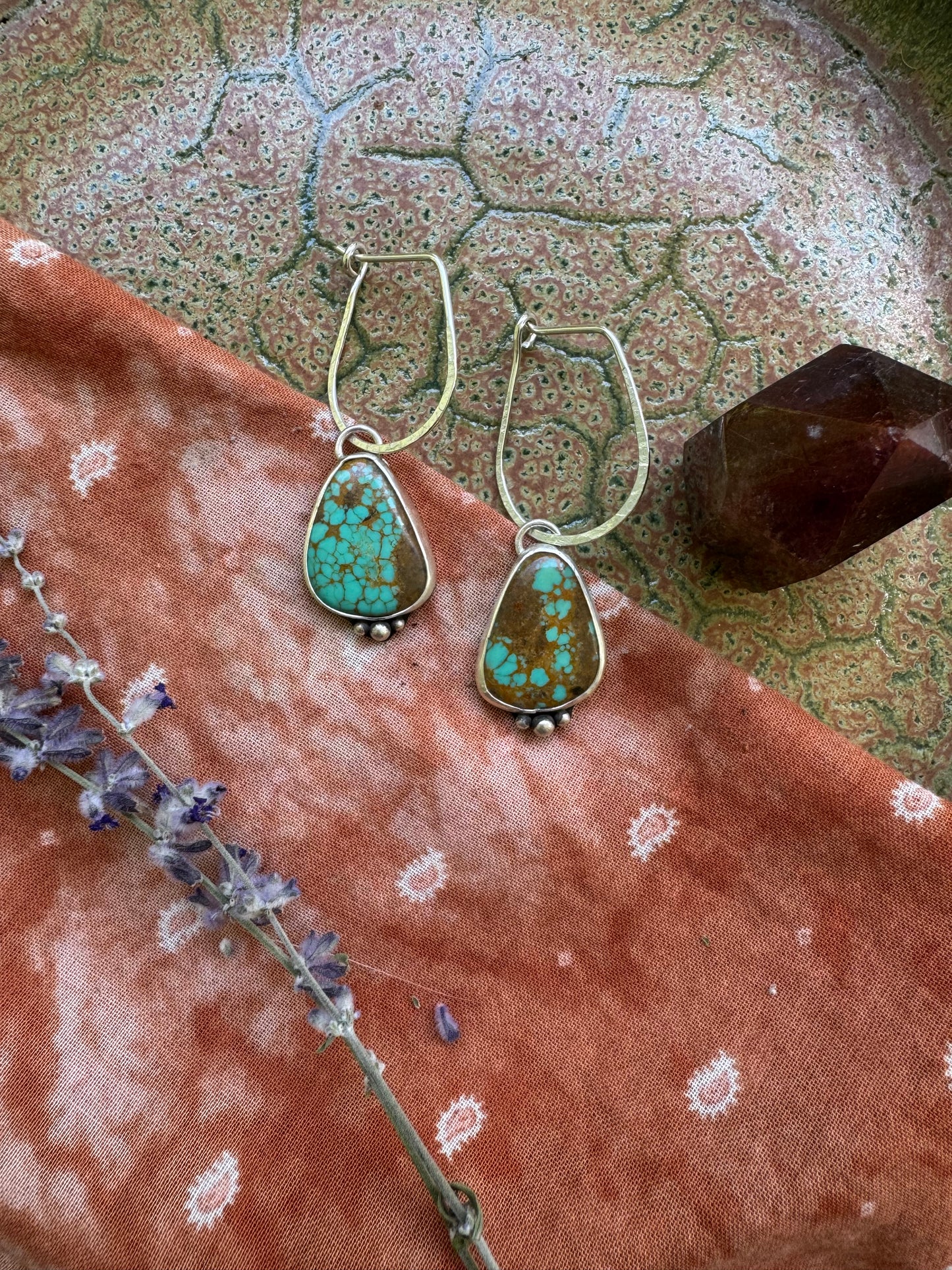 No. 8 Turquoise hoops