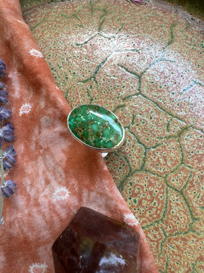 Sonoran Mountain Turquoise "Horizon" Ring - Size 7